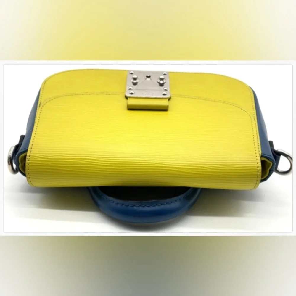 FIRM!! Louis Vuitton Epi Vibrant Yellow & Blue Eden PM 2W Crossbody Bag W/B/K/DB - Picture 5 of 16